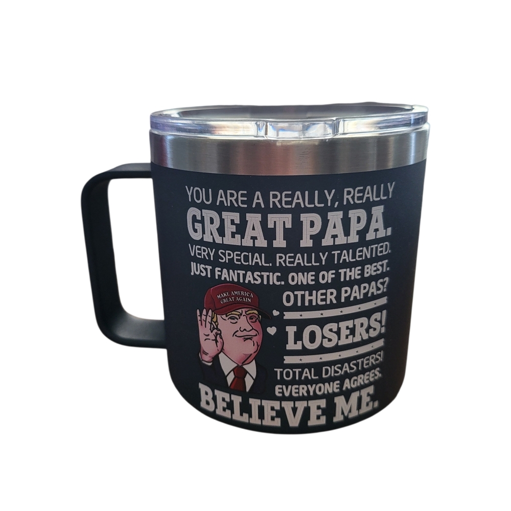 🇺🇸Navy Insulated Mug with Papa Design Fathers Day